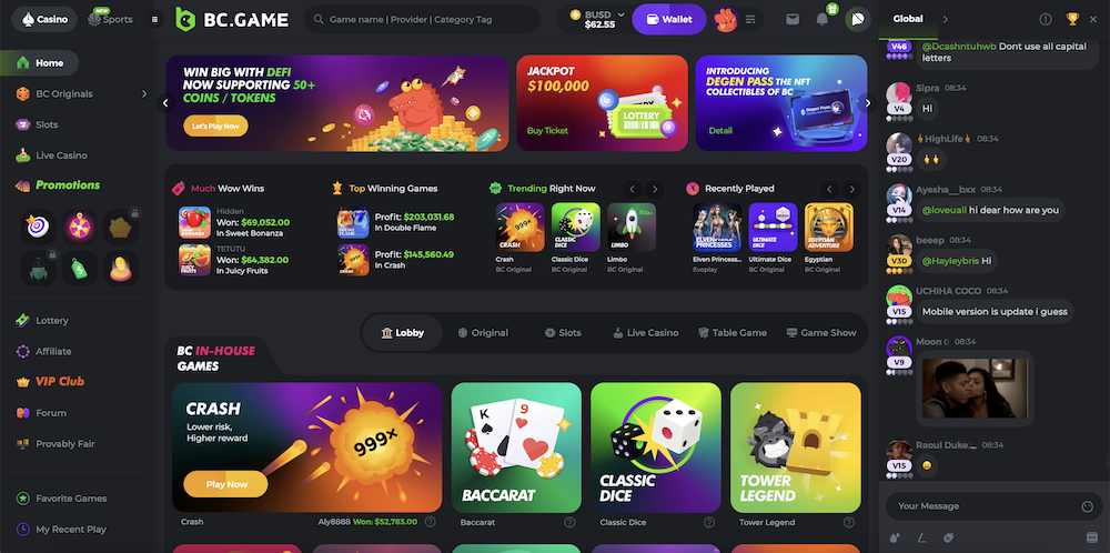 Descubra o Mundo do Entretenimento no BC.Game Casino